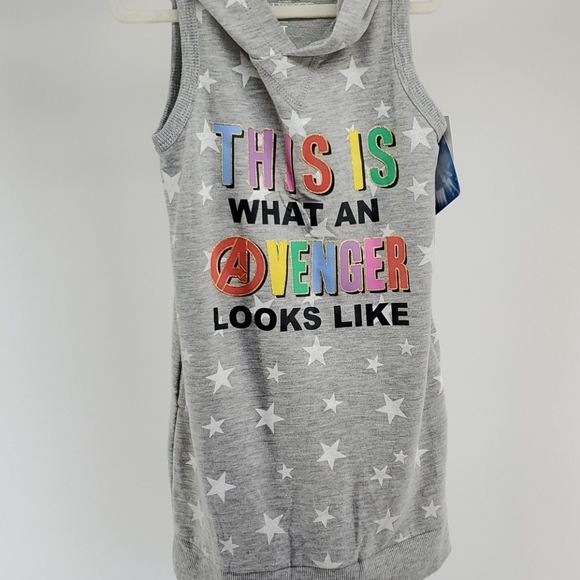 Marvel Other - Grey Sleeveless Avengers Dress toddler 4t